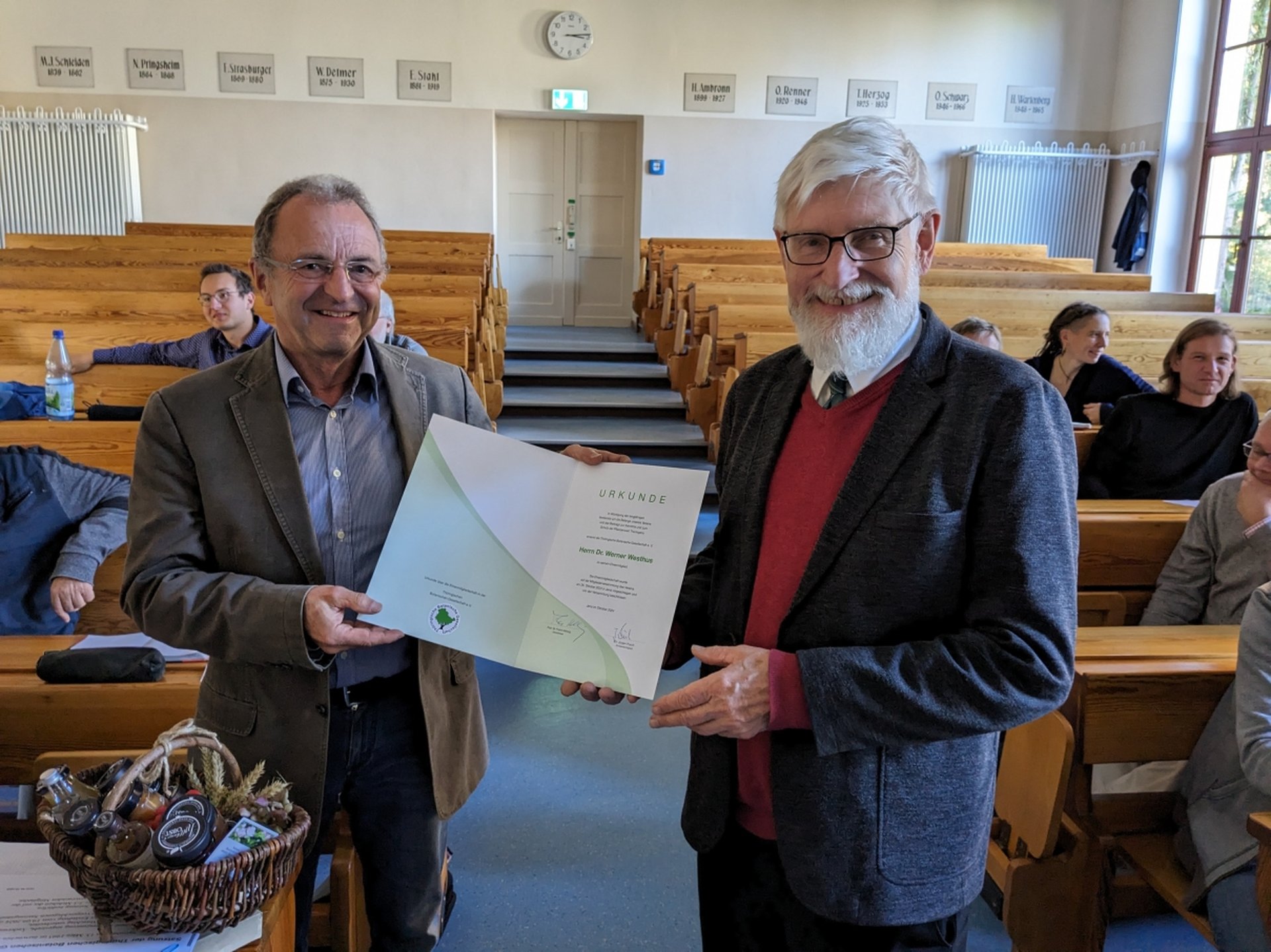 W. Westhus neues Ehrenmitglied der TBG mit F. Hellwig
